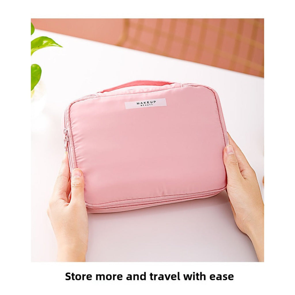 Portable Cosmetic Storage Bag – Large Waterproof Toiletry Bag with Compartments