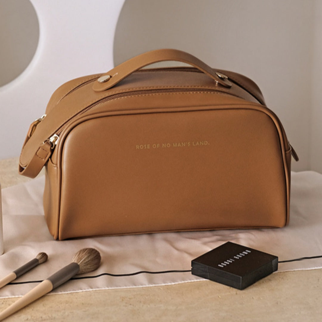Waterproof Travel Makeup Bag – Large Capacity PU Cosmetic Organizer