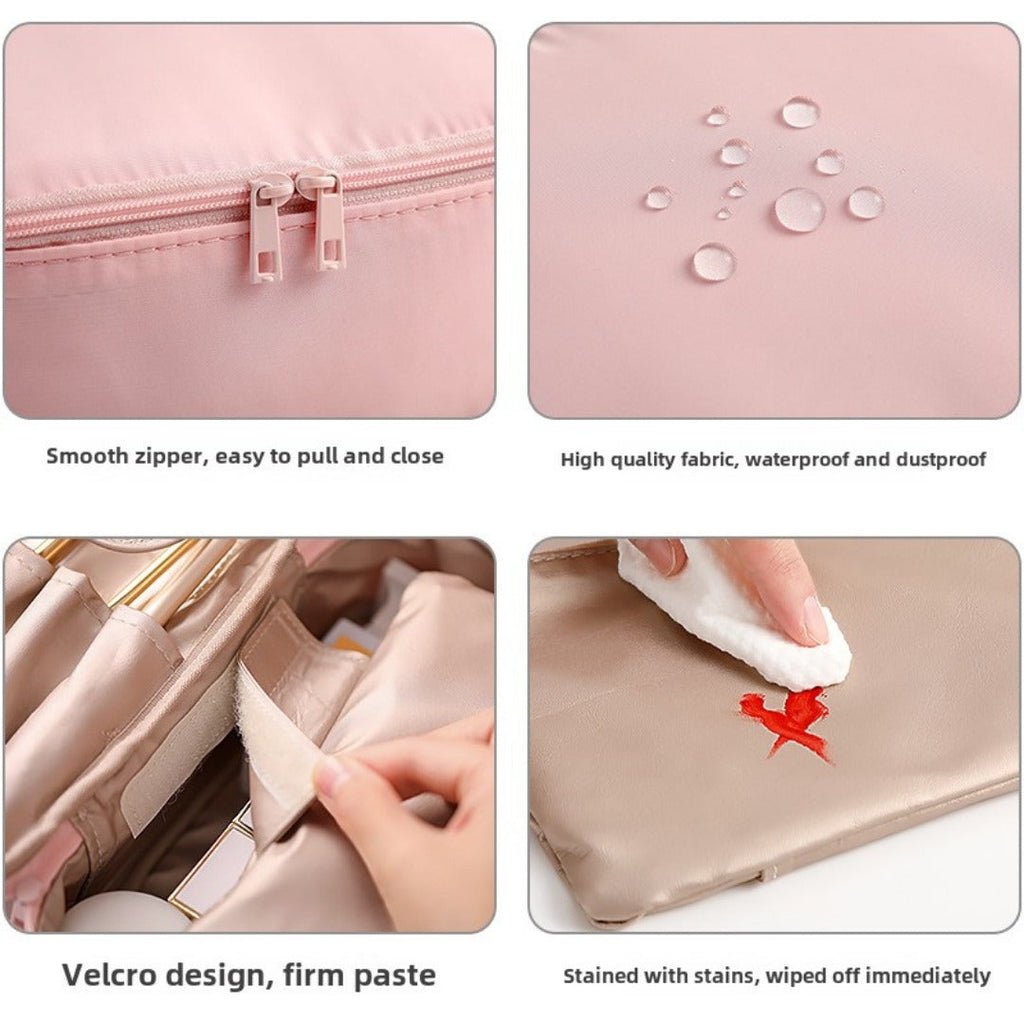 Portable Cosmetic Storage Bag – Large Waterproof Toiletry Bag with Compartments