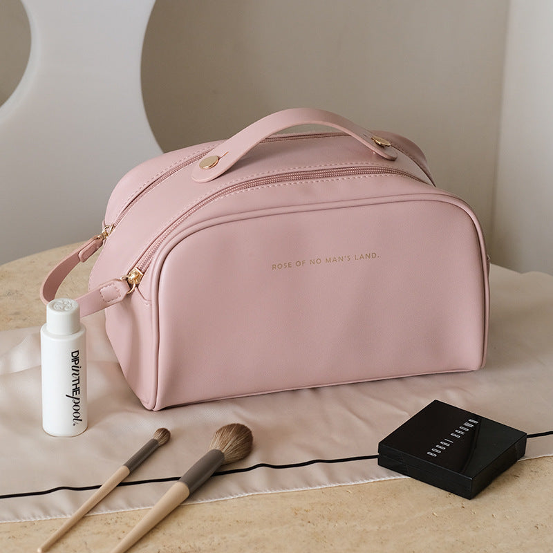 Waterproof Travel Makeup Bag – Large Capacity PU Cosmetic Organizer