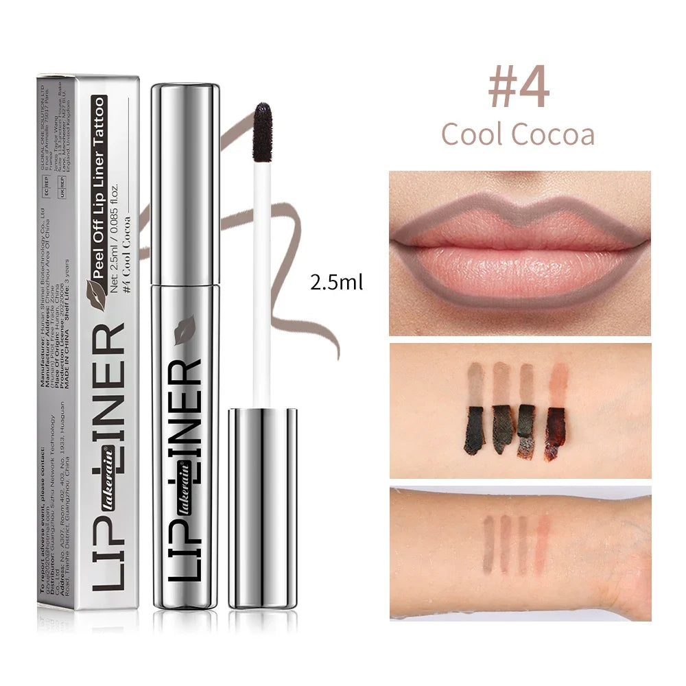 Peel-Off Lip Liner Pencil – Matte Waterproof Long-Wear Lip Stain