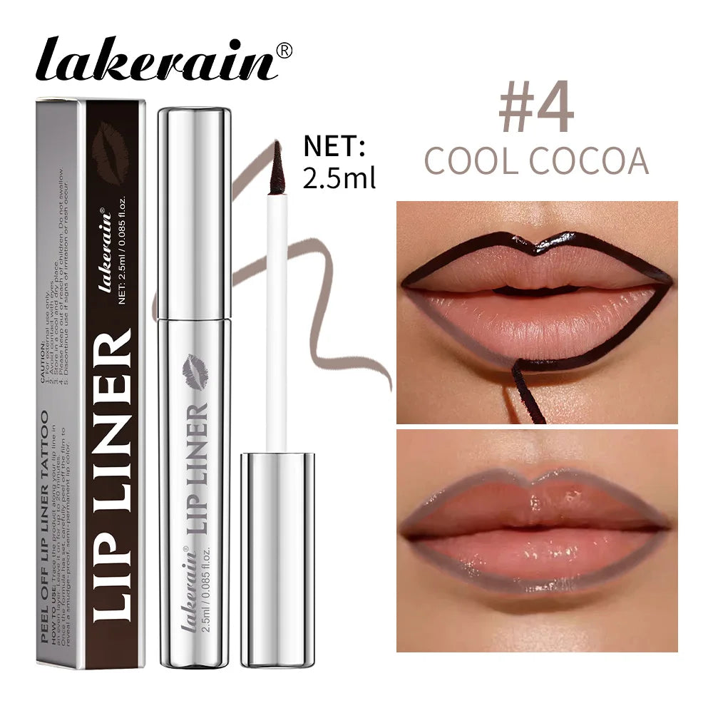 Peel-Off Lip Liner Pencil – Matte Waterproof Long-Wear Lip Stain