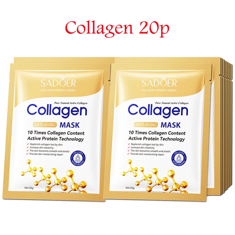Korean Hydrating Face Mask – Hyaluronic Acid & Collagen 20pcs