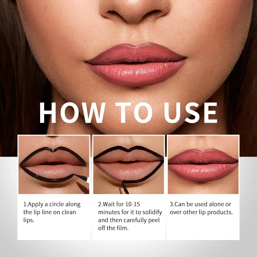 Peel-Off Lip Liner Pencil – Matte Waterproof Long-Wear Lip Stain