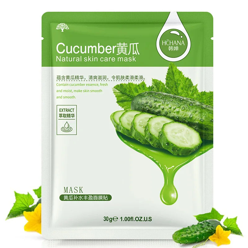 Korean Natural Plant Sheet Mask – Aloe & Fruit Anti-Aging 10pcs