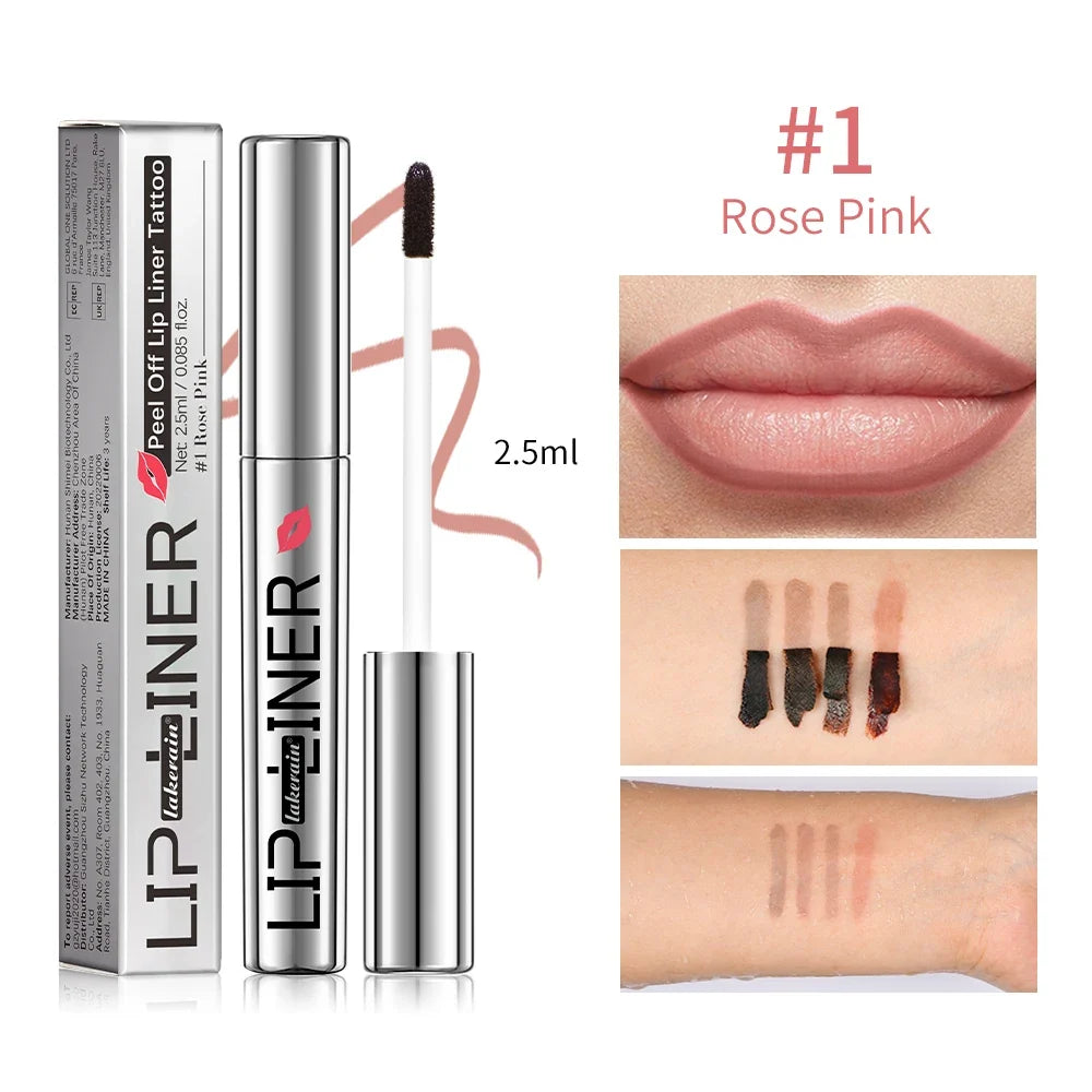Peel-Off Lip Liner Pencil – Matte Waterproof Long-Wear Lip Stain