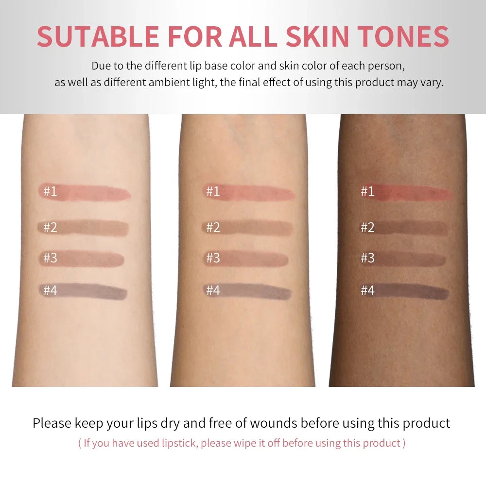 Peel-Off Lip Liner Pencil – Matte Waterproof Long-Wear Lip Stain