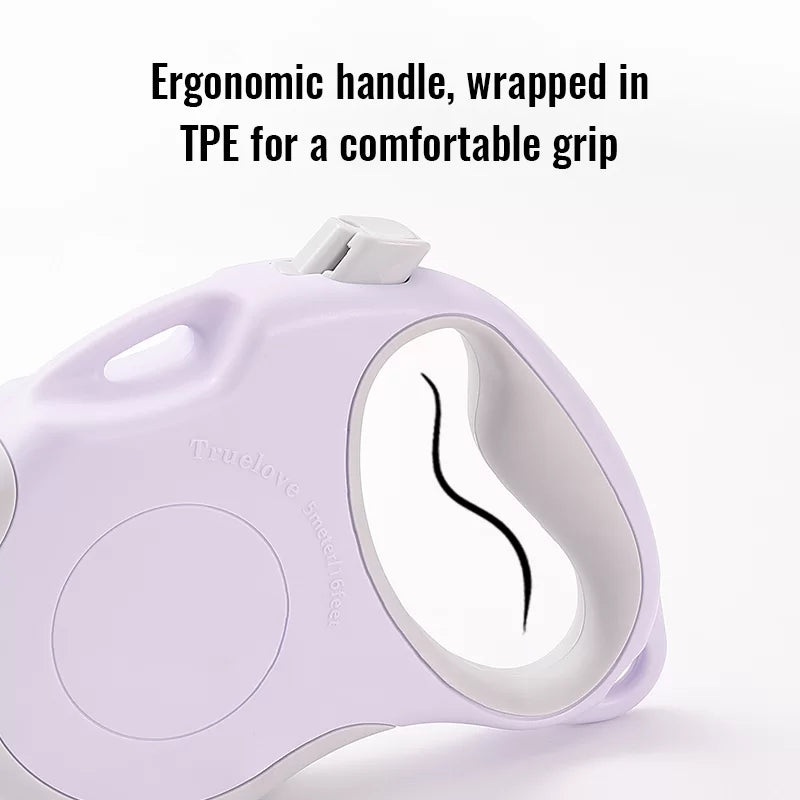 TrueLove Retractable Dog Leash TLL5001 - Suitable for Medium and Small Dogs -  White/Sprout Green