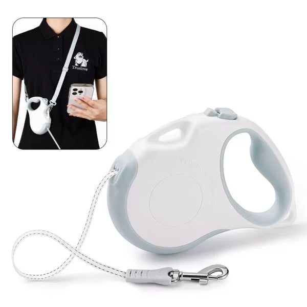 TrueLove Retractable Dog Leash TLL5001 - Suitable for Medium and Small Dogs -  White/Sprout Green