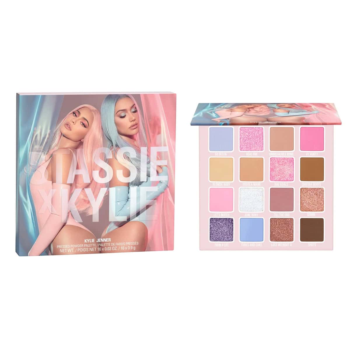 Kylie Cosmetics Stassie Pressed Powder Palette – 16 Shades